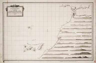 アフリカ西岸とカナリア諸島の地図