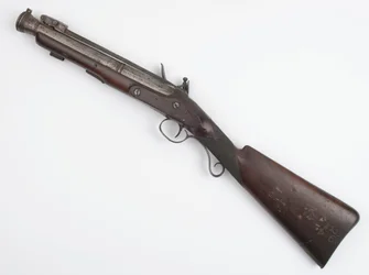 1815年頃、アイルランドのボランティアに支給されたスプリングバヨネット付きブランダーバス（ブランダーバス、フリントロック式
