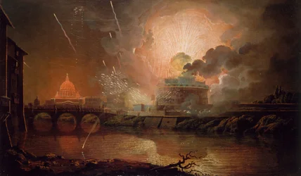 サンタンジェロ城での花火大会、1774-1778年。  