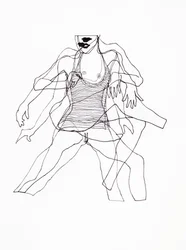 抽象的な踊る女性