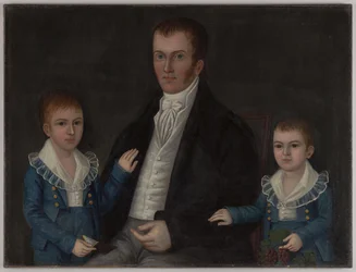 ジョン・ジェイコブ・アンダーソンとその息子たち、ジョンとエドワード、1812-15年頃（油彩・キャンバス）