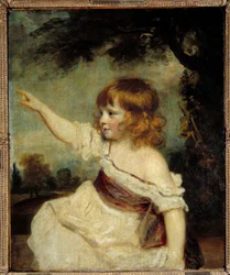 Master Hare (? -1842) 作家Francis Hare Naylor (1753-1815)の娘の肖像 Joshua reynolds (1723-1792)の絵画 18世紀 日0.77×0.63メートル