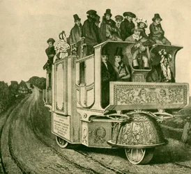 「ロンドンとバーミンガムの間を走るウィリアム・チャーチの蒸気機関車」、1930 年。