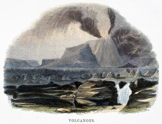 1849年の自然の現象からの火山