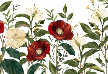 優雅な植物の花々