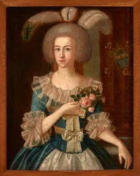 Portrait of an unknown woman. 1790-1805 (oil on canvas)   1464417   ja       japanese Successfully Translated  Original: View of the Hotel Colbert street near Maubert square in Paris Drawing by Gustave Fraipont (1849-1923) from Saint-Juirs Translat: View o