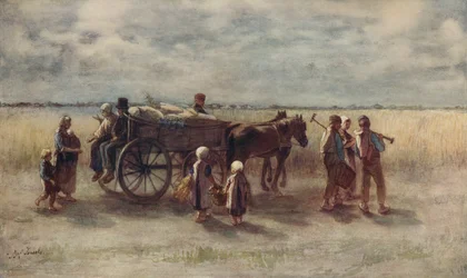 ジャガイモの収穫、1844年、c1915