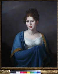 Comtesse Sofia Petrovna Lobanov Rostovsky - 伯爵夫人Sofia Petrovna Lobanova-Rostovskaya (1798-1825), ne Lopukhina - Jozef Oleszkiewicz (1777-1830)の肖像。油彩・キャンバス