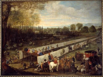 アランフェスのタブラディージョの追いかけっこ フアン・バウティスタ・デル・マゾ（1612-1667）の絵画 17世紀 マドリード、プラド美術館