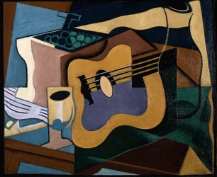 ギターのある静物、1920年10月-11月（キャンバスに油彩）