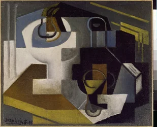 フルーツボウルのある静物画 - フアン・グリ(1887-1927)の絵画