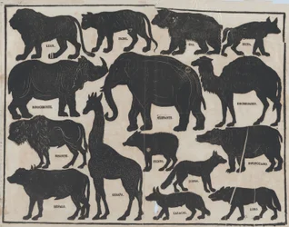 中国影絵人形の人物図 第5葉、ca. 1850-70。