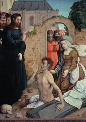 "ラザロの復活" フランダースのファン（ジョン）による絵画（1465年頃～1519年） - 1514年～1519年 おぼろげに 110x84 cm マドリッド、プラド美術館