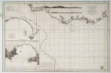 南アメリカと大西洋岸の図