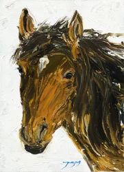 質感のある馬の肖像画