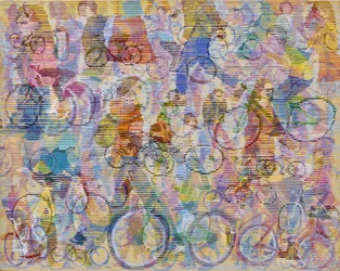 活気あふれるサイクリング運動