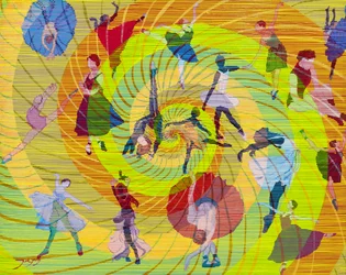 躍動感あふれるダンスの動き