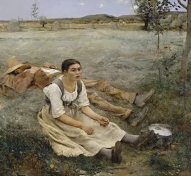 フランス語：Les foins Hay Making