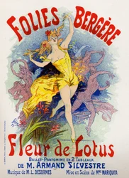 アートエンターテイメント。蓮の花、パリ、フォリー・ベルジュレスでのバレエ。ジュール・シェレのポスター（フランス