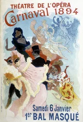 1894年にオペラ座で開催されたカーニバルのシェレのポスター。