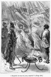 チャールズバルバン（d.1922）パリ、ヘッツェルによって彫刻されたジュールヴェルヌ（1828-1905）による「ミシェルストロゴフ」のイラスト