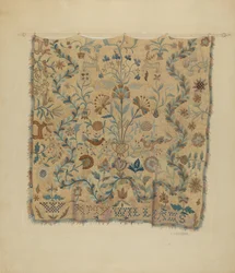 Embroidered Coverlet、1936年頃。