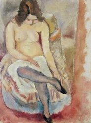 着席女性