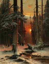 森の雪、1885