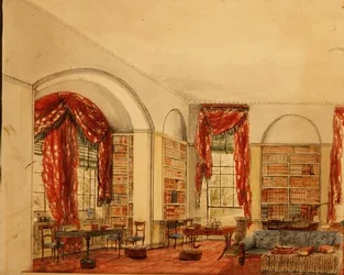 Aynhoeの図書館のサイドビュー