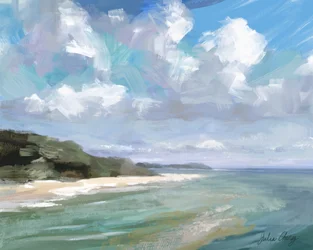 のどかなビーチの風景