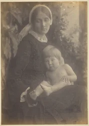 ハーバート・ダックワース夫人とジェラルド・ダックワース（1872年