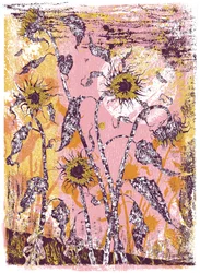 son sine sole iris, 2016（スクリーンプリント）