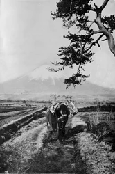 富士地方の農民は、名前ではなく、名誉ある山、c1900、