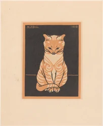 座る猫