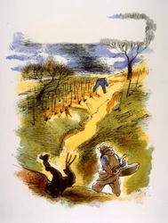 ユーモラスなワインのイラスト 1946.Illustration by Julien Pavil