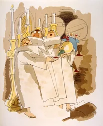 ユーモラスなワインのイラスト 1946.Illustration by Julien Pavil