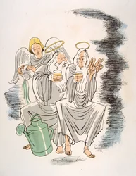 ユーモラスなワインのイラスト 1946.Illustration by Julien Pavil