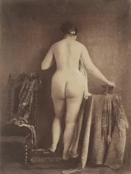 立つ女性裸婦、1853年頃