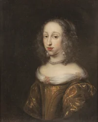 Princesse Anne Dorothee de Holstein Gottorp - Princess Anna Dorothea of Holstein-Gottorp (1640-1713)の肖像、Ovens, Juergen (1623-1678)作。油彩・キャンバスサイズ：69x57cmストックホルム国立博物館