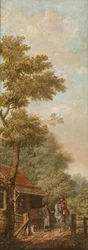 Nieuwe Doelenstraat 22の広間に属する、オランダ風景の壁掛け