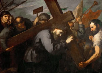 Jesus portant la Croix - 十字架を担ぐキリスト - Jose de Ribera (1591-1652).1635年頃、キャンバスに油彩。サイズ：144x198 cm。ヴィエンヌの美術史博物館