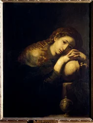 懺悔するマドレーヌスパグノレットを「スペイン人」と呼んだホセ・デ・リベラの絵画（1591～1652年