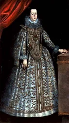 エレオノーラ・ゴンザーガ（1598-1633）の肖像」1621年以降（油彩・キャンバス）