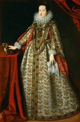 Eleoonore de Gonzague (ou de Mantoue) - Eleonora Gonzaga (1598-1655) の花嫁衣装を着た肖像 - Justus (Giusto, Joost) Sustermans (1597-1681).油彩・キャンバス