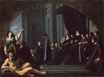 メディチ家のフェルディナンド2世に忠誠を誓うフィレンツェの元老院議員たち（1621-1626年