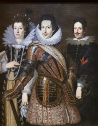Cosimo II de Medici com sua esposa Maria Madalena da Áustria e seu filho Fernando II