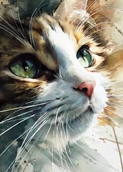 好奇心旺盛な猫の瞳