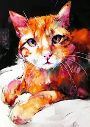 現代的な猫の肖像画