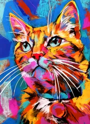生き生きとした猫の肖像画