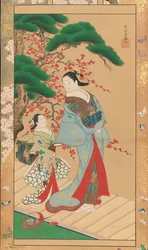 早春の宮廷女官と侍女 18世紀初頭
